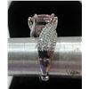 Image 7 : 19 - NEW Platinum Plated 5.0ct Pink Simulated Diamond (CZ) Tri-Band Ring - Resizeable