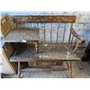Image 1 : Antique Bench w/ Floral Design (Damaged Spindle)