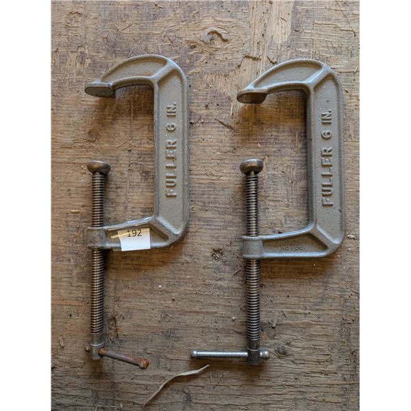 (2) Antique Fuller C-Clamps 6inch Made in Japan