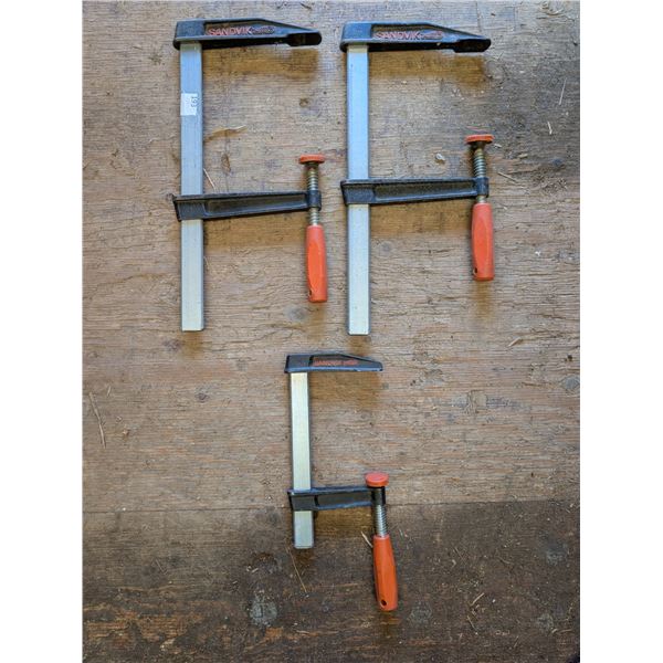 (3) Vintage Sandvik Bar Clamps