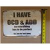 Image 2 : Tin Sign 8x11" "OCD"