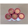 Image 2 : (5 Rolls) Mint Rolls Canadian 1 Cent  BU 2005