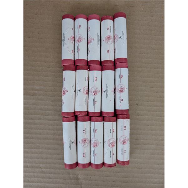 (15 Rolls) Mint Rolls Canadian 1 Cent  BU 2006 Magnetic and Non Magnetic