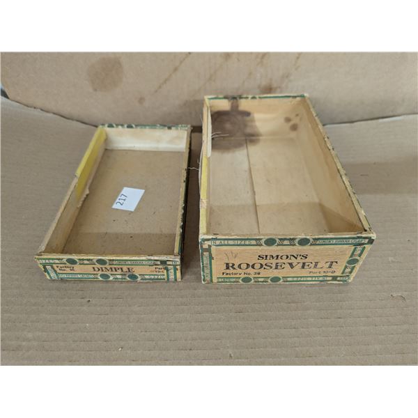 (2) Vintage Hauana Cigar Boxes