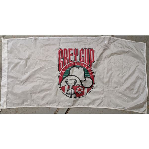 1993 Flag From the Grey Cup in Calgary 28x56"
