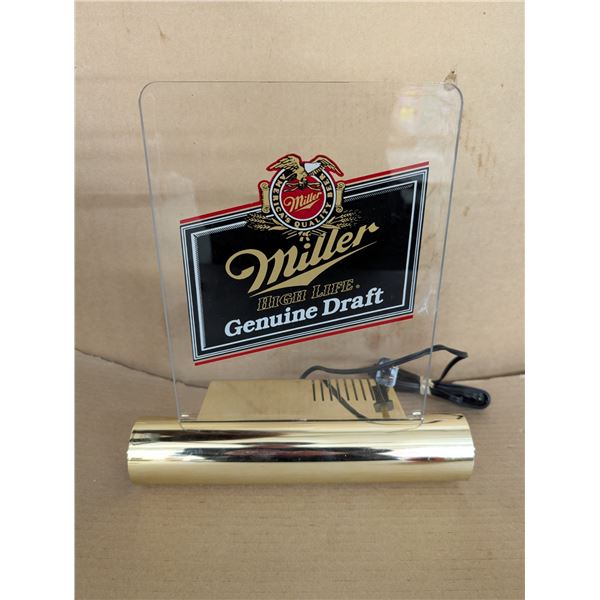 Nice Looking Vintage Light for Bar "Miller" Needs New Bulb