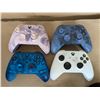 Image 4 : (5) Used Xbox Controllers (4) Xbox One/Series S and X and (1) Xbox 360 Plus Audio Adapters, and Head