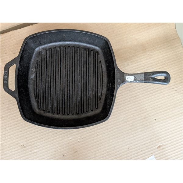 10.5" Lodge Square Cast Iron Pan USA 88GP