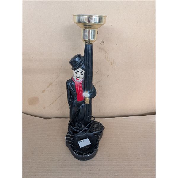 16" Mid Century Charlie Chaplin Drunk Bar Light (Works Needs Bulb and Globe)