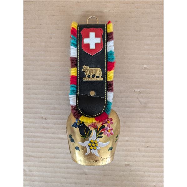 Vintage 8" Total Swiss Cow Bell Décor