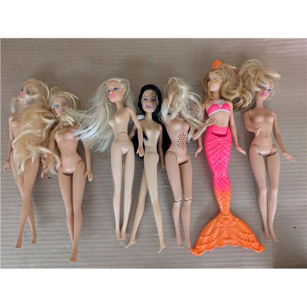 (7) Old Barbies