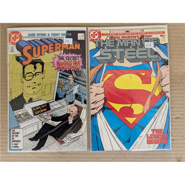 1986 Man of Steel Comic #1 and #2 MT/NMMT