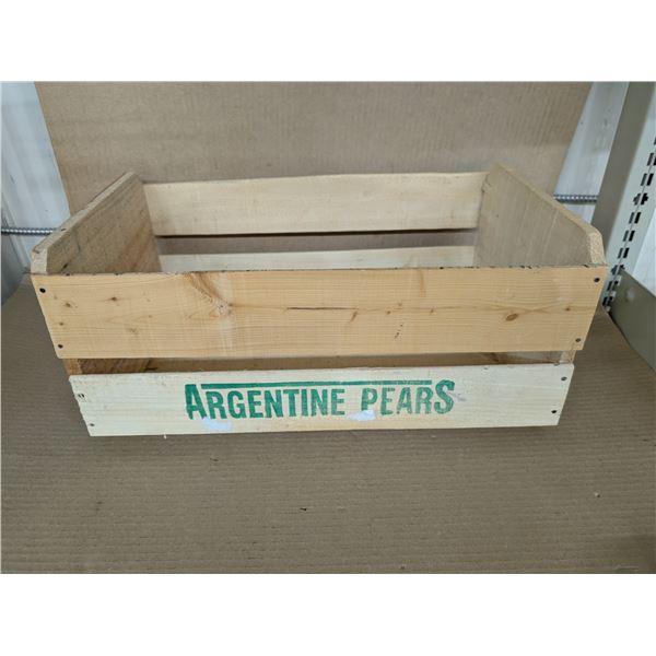 Vintage 'Pears from Patagonia" Wood Crate