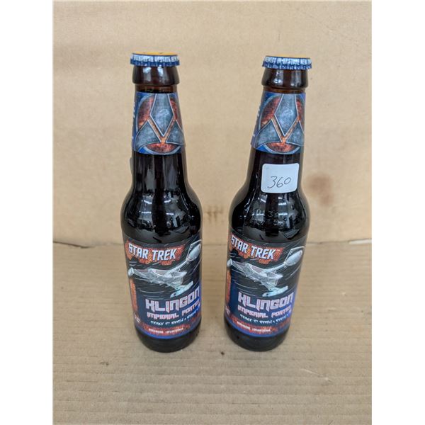 (2) Full Klingon  Imperial Porter Beer (Do Not Drink)