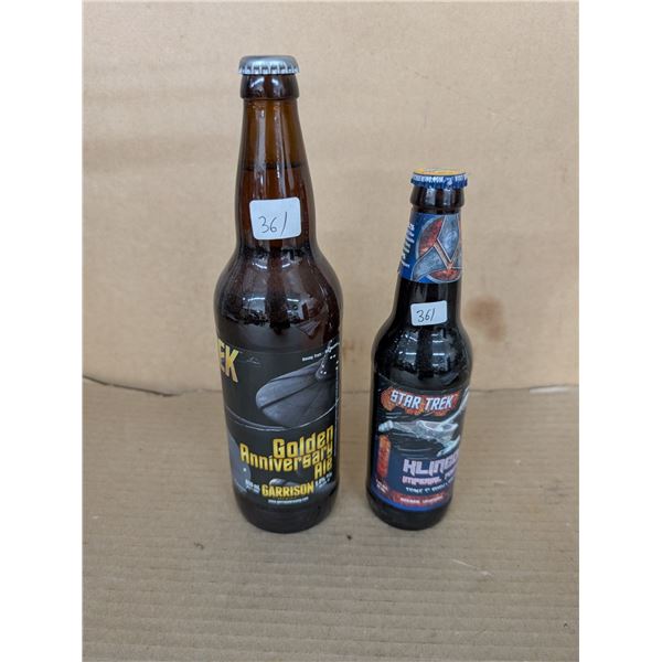 (1)  Full Klingon  Imperial Porter Beer and (1) Golden Anni. Ale (Star Trek) (Do not Drink)