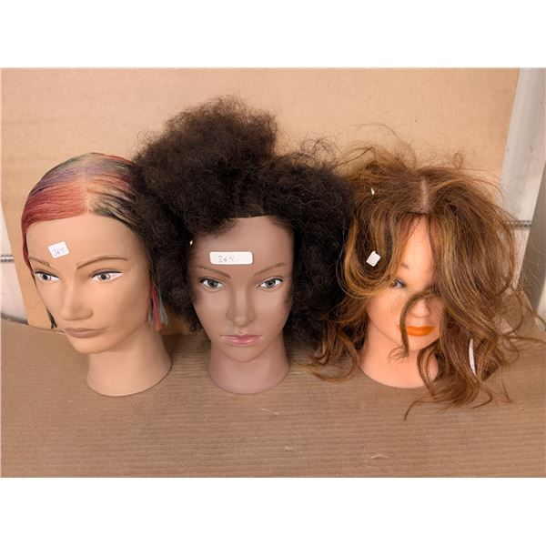 (3) Hairstylists Practice Heads