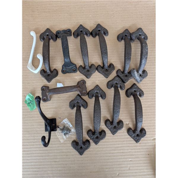 Box of Vintage Iron Handles (Up to 6.5")