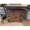 Image 3 : Old High Back (48" H) Alter Boy Chair (church) Plus Old Wood Carving (W/ Crack)