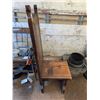 Image 4 : Old High Back (48" H) Alter Boy Chair (church) Plus Old Wood Carving (W/ Crack)