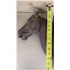Image 5 : (2) Antique Heavy Iron Entrance Gate Horse Busts 16x11x7"