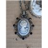 Image 2 : Old Bust Necklace  Plus Cat Brooch Porcelain