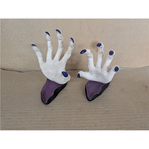 (2) Goulash Wall Mounted Hands (Reverse Holder For Jewelry and Keys)