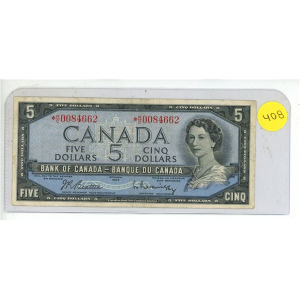 1954 Canada Five Dollar.
