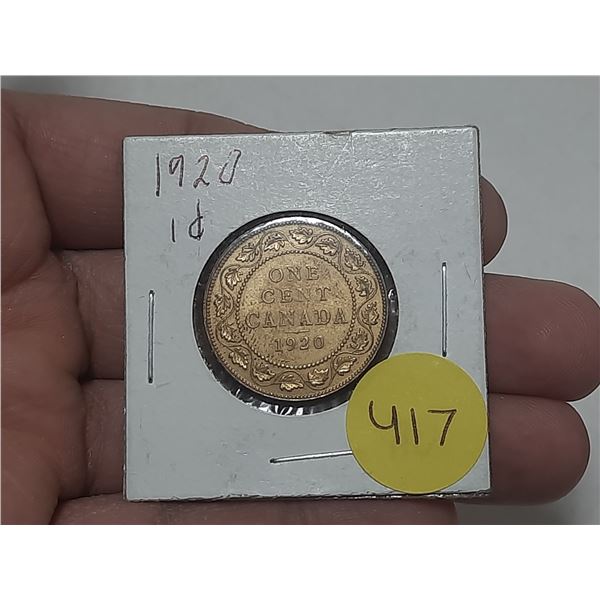 1920 Canada Large One Cent.