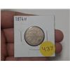 Image 1 : 1874 H Canada Silver 25 Cents.