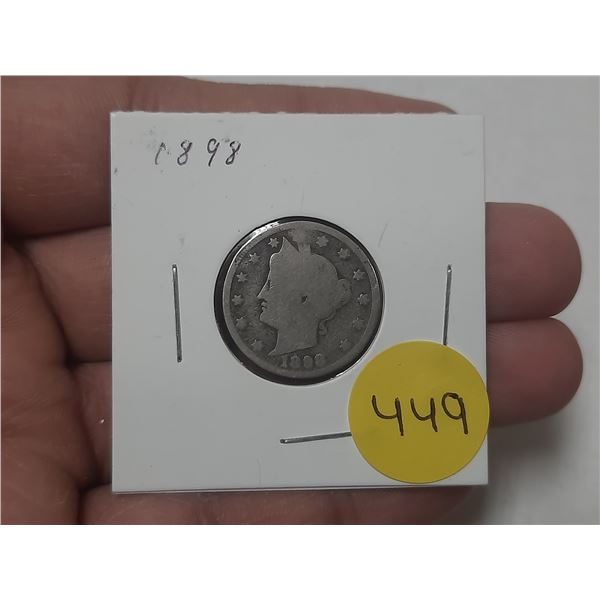 1898 U.S.A. Five Cents.