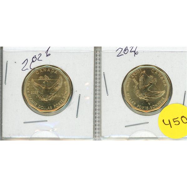(2)  2026 Canadian "Lucky Loonie" Dollar Coin.