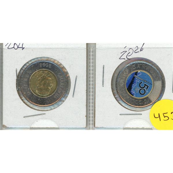 2026 Canadian $2 commemorative coin celebrating the 50th anniversary of the CN Tower - Coloured and 