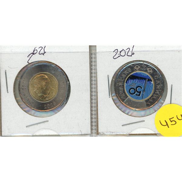 2026 Canadian $2 commemorative coin celebrating the 50th anniversary of the CN Tower - Coloured and 