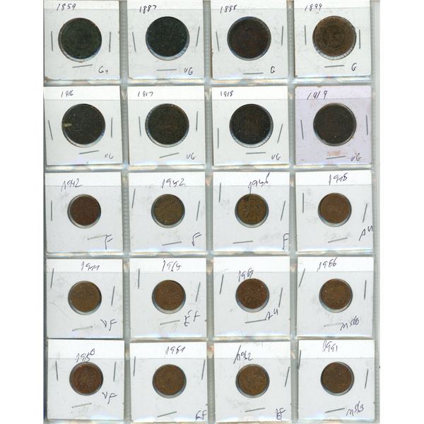 Binder of Junior Collection. (It Includes Canadian Large Cents, Small Cents, One Dollars Coin/Note, 