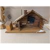 Image 3 : Vintage Wood Décor (Wood Cabin Clock, and Man Carrying Wood Buckets)