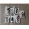 Image 1 : Lot of (7) (6) SEALED Vintage Lipton Tea Premium "Famous Canadians" Figures