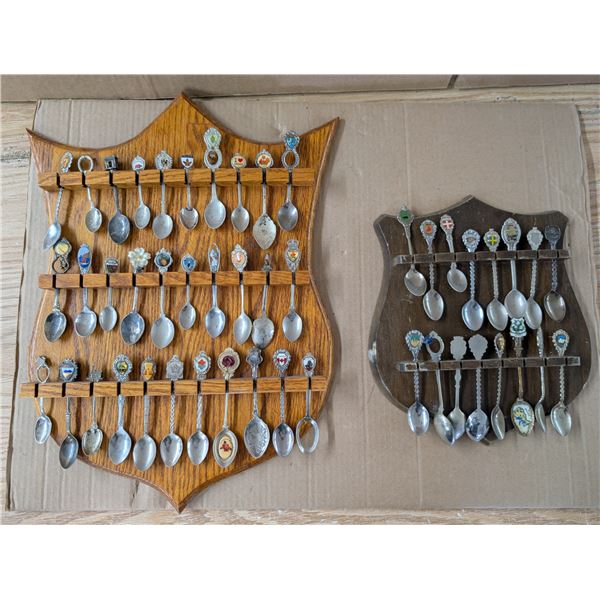 (2) Vintage Wall Plaque of Vintage Décor Spoons as Shown