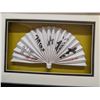 Image 3 : Vintage Lotus Flower Brand Bead Rows and Framed Chinese Fan
