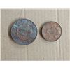 Image 1 : (Unverified) (2) Vintage Coins 1967 100 yrs Canada and 1969 First men on The Moon (Possible Copper) 