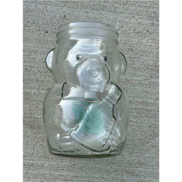 Bear Shaped Glass Jar