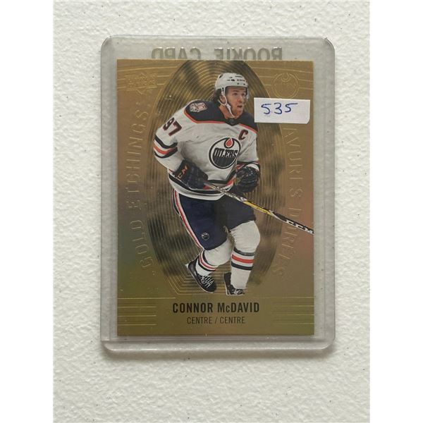 Connor McDavid - Gold Etchings Hockey Card