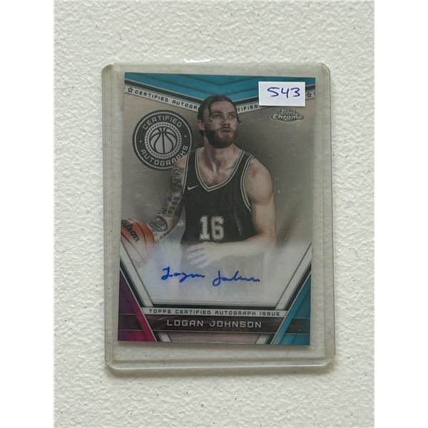 Logan Johnson - Autographed Rookie Card