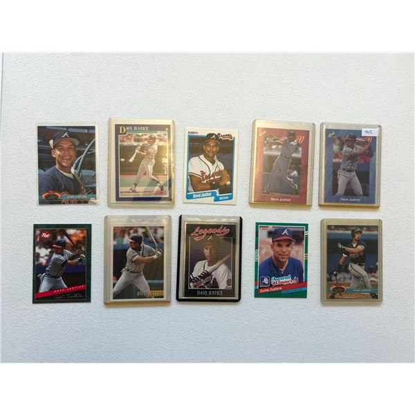 David Justice Baseball Cards (10)