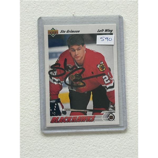 Stu Grinson - Autographed Hockey Card