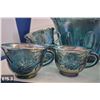 Image 3 : 615. Large Indiana Glass carnival punch bowl set with 12 cups - no damage