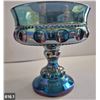 Image 1 : 616. Indiana Glass carnival glass footed compote - 5 1/4 inches tall