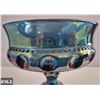 Image 2 : 616. Indiana Glass carnival glass footed compote - 5 1/4 inches tall