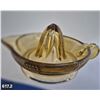 Image 2 : 617. Large amber depression glass juicer - no damage