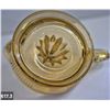 Image 3 : 617. Large amber depression glass juicer - no damage