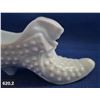 Image 2 : 620. Fenton signed milk glass hobnail glass shoe - no damage